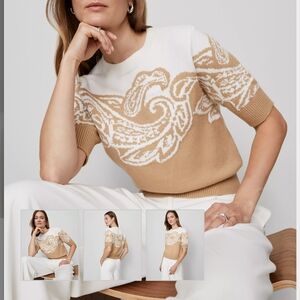 Ann Taylor Paisley Jacquard Sweater